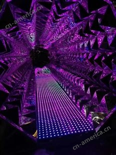 网红钻石隧道 万花筒 LED互动打卡道具炫彩暖场美陈