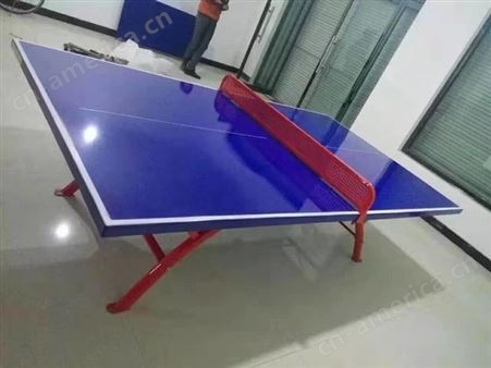 厂家供应晶康牌室外纯钢板台面乒乓球台 社区学校用标准比赛乒乓球桌