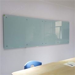 磁性玻璃白板 推拉黑板挂式会议室写字板家用墙面玻璃