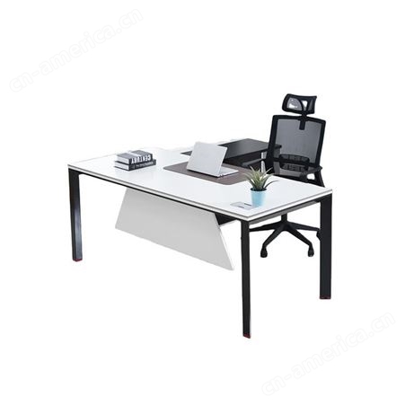 雅诺新中式卡座组合职员办公桌 电竞卡位简易单人电脑钢架桌