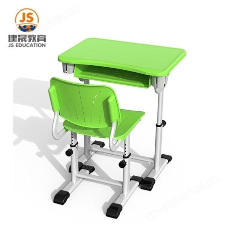 学生课桌椅  手摇款升降教室桌椅  单人学习书桌椅