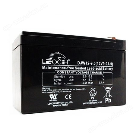 理士LEOCH UPS不间断电源专用免维护蓄电池12V9AH 铅酸电池DJW129