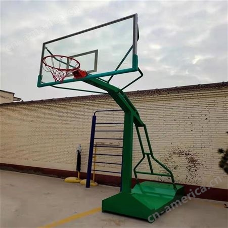 华丽体育篮球架厂家 电动液压篮球架户外成人篮球架可移动升降液压篮球架