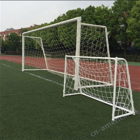 华丽体育标准5/7人制钢材足球门 学校移动足球门便携式足球门