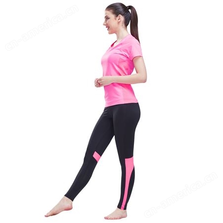 星加坊瑜伽服套装女修身显瘦健身服跑步运动服 X-502粉灰五件套