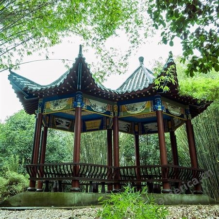北京户外花架防腐木 木屋 凉亭 木栅栏 制作安装 博雅园林景观56
