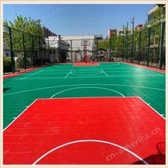 添速篮球场拼装地板 软连接悬浮地板 面层哑光处理