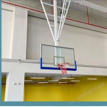 吊顶悬空篮球架 墙壁折叠升降篮球框 电动手动培训儿童篮球架子