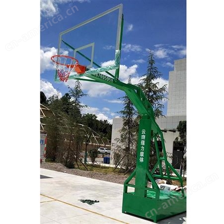 钢化玻璃板标准篮球架 平箱可移动 成人儿童款 支持定制 蕴力体育