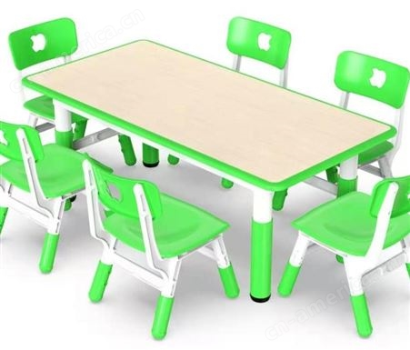 蕴力康体幼儿园可升降涂鸦桌椅 学习桌 画画长方型宝宝塑料课桌椅