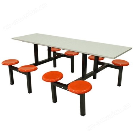 学校食堂餐桌椅工厂4人8人员工餐桌饭堂快餐桌椅组合不锈钢餐桌椅
