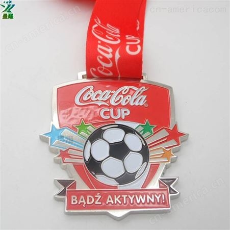 足球比赛奖牌定制赞助商广告奖牌定制作可印logo