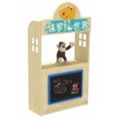 梦航玩具儿童乌龟造型带门柜多层整理架幼儿园实木卡通玩具木偶台